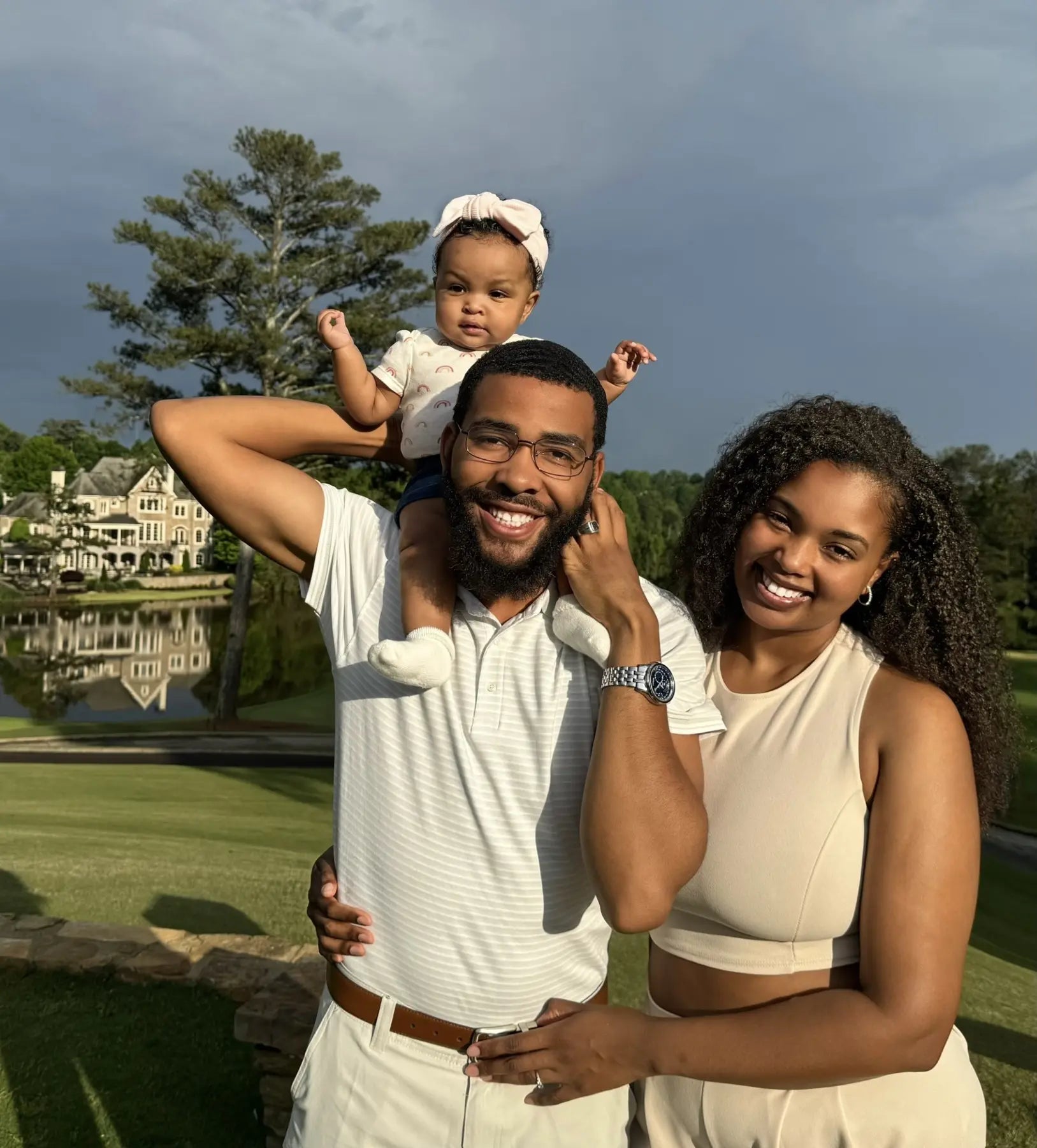 Kingdom Builders founders Joshua and Braxton Hunt with their daughter